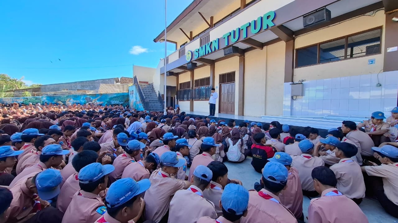apel pagi siswa siswi smkn tutur s menjelang libur hari raya idul fitri 1447 Hijriyah